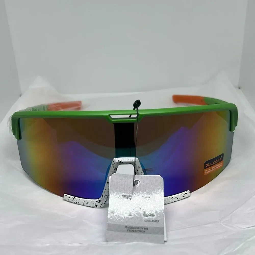 X-Loop Sports Shield Sunglasses – UV400 Protection, Polycarbonate Lens